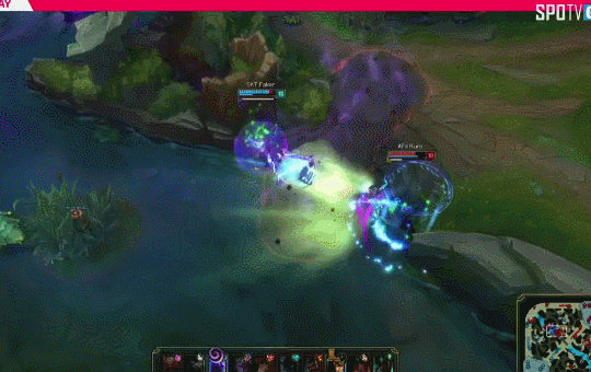 MaRin đảo đường giúp cho Cassiopeia của KurO có được điểm hạ gục Faker