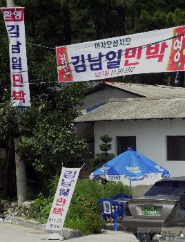 피서지에 등장한 김남일 민박