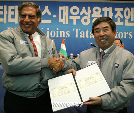 인도 타타모터스, 대우상용차 인수