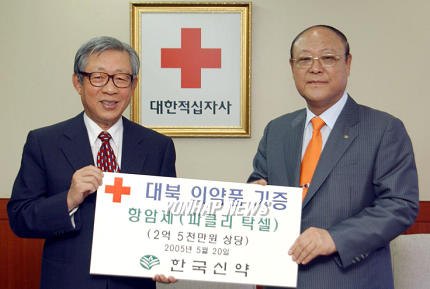 ㈜한국신약, 평양적십자병원 지원 의약품 기탁