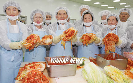 정세균 당의장,김치공장 방문