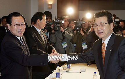 북측 아이스하키 선수단 춘천방문