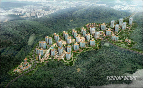 부산 안창마을 재개발계획용역 조감도