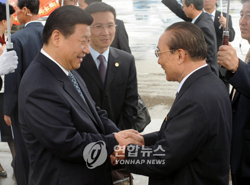 中 시진핑 부주석 평양 도착