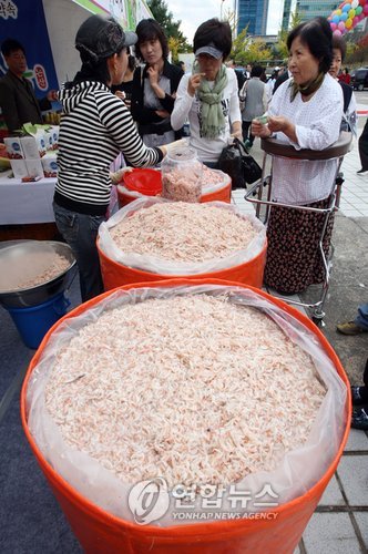 충남 논산 새우젓 맛보세요