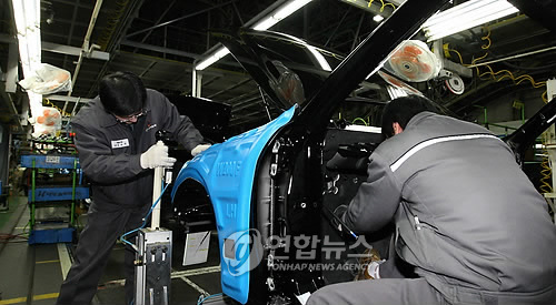 법정관리 신청, 쌍용자동차 생산라인