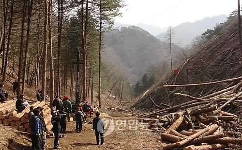 양국국유림관리소 임업장비 실연회