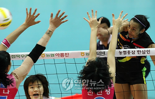 현대건설 아우리 강타