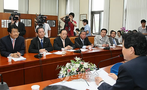 개성공단 입주기업협의회 대표단 한나라당 면담