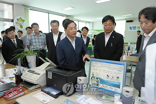 中 상무부 대표단 원주 황둔.송계마을 방문