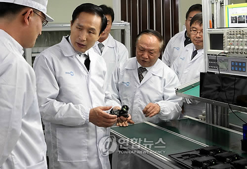 이명박 대통령 중소기업 깜짝 방문
