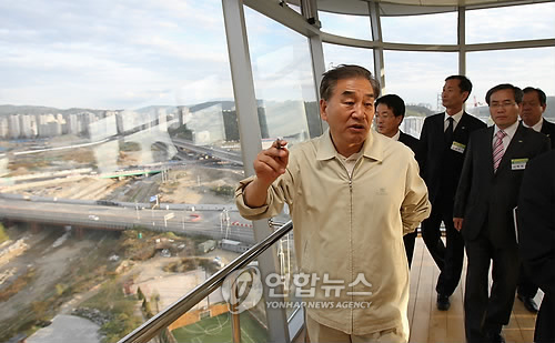 이재오 위원장 판교신도시 건설현장 방문