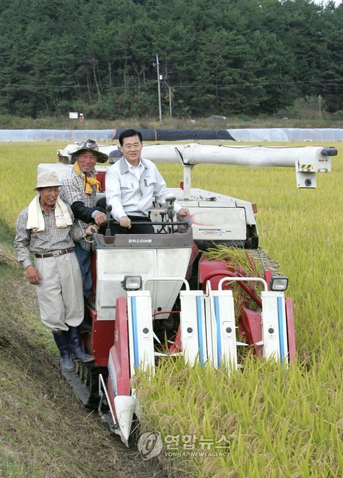 고성 생명환경쌀 수확