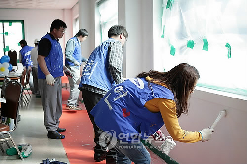 삼성重 근로자, 무료급식소 환경 개선