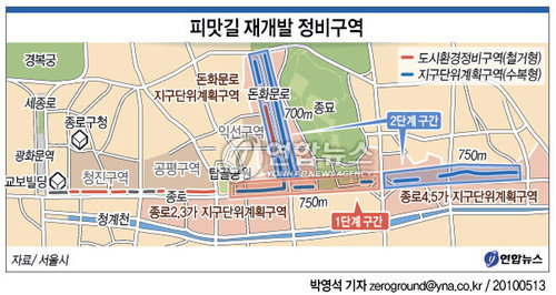 종로2~6가 피맛길 내달부터 새단장