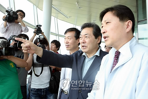 맹형규 장관, 세종시 건설현장 방문