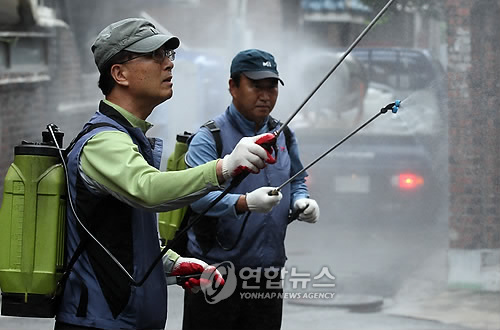 장마 후 방역작업 구슬땀