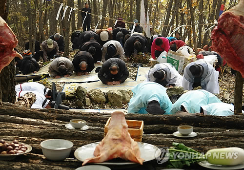 진천 금한동에서 天祭 봉행