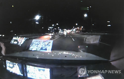 빅뱅 대성 사고 택시 기사 블랙박스 화면