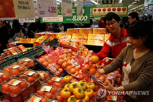 과일매장에 감이 대세!