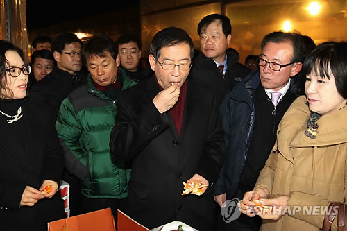 박원순 시장, 가락시장 현장점검