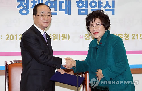 자유선진당-한국요양보호사중앙회 정책협약