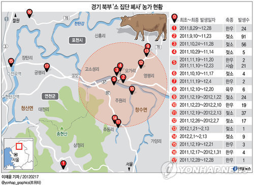 수그러들지 않는 포천 소 폐사..농민 불안 확산