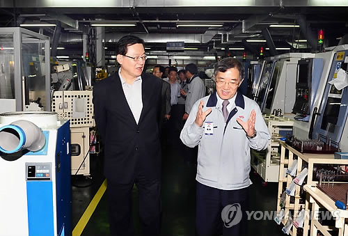 수출 중견기업인 와이지원 현장방문