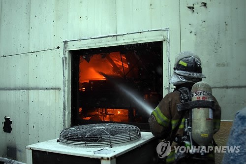 청주 반도체도금공장 화재