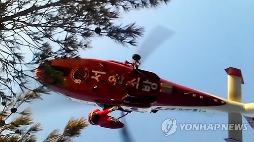 119특수구조단 산악구조대, 부상 등산객 헬기이송