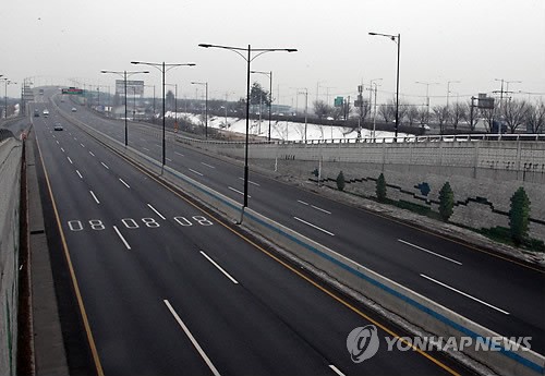 한산한 제2자유로