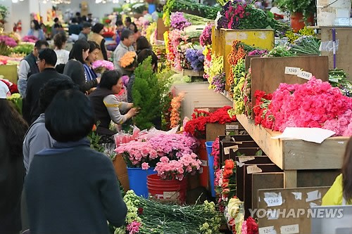 가정의달 맞아 꽃값 오름세