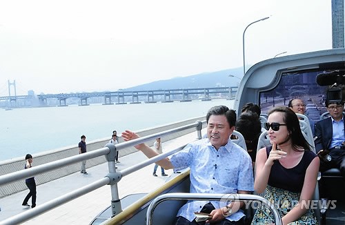 부산시장, 시티투어 현장점검