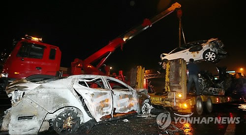 서울외곽순환고속도로 의정부IC 인근 9중추돌