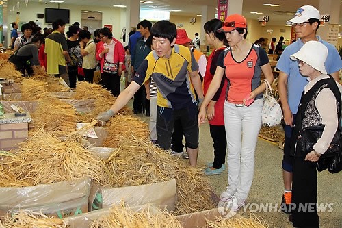추석 대목 맞은 금산수삼시장
