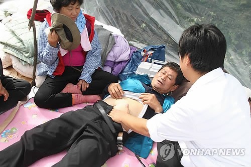 밀양 송전탑 반대 주민에 의료 봉사