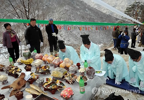 남원서 천연기념물 지리산 천년송 당산제