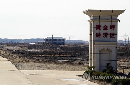 적막한 황금평 개발 현장