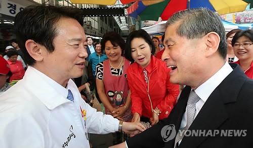 남경필 경기지사 후보와 황우석 박사