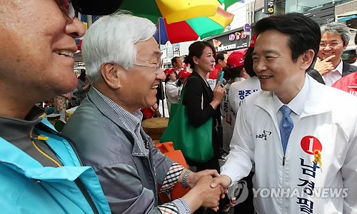시민 만난 남경필 경기지사 후보