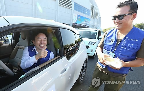 원희룡 제주지사 전기차 에코 랠리 참가
