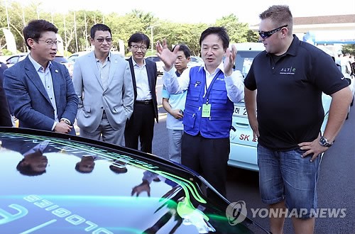 원희룡 제주지사 전기차 에코 랠리 참가