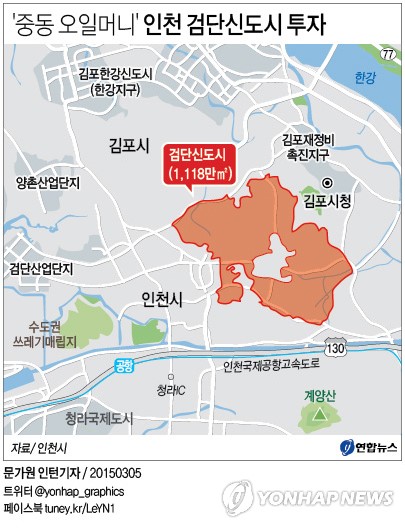<그래픽> 중동 오일머니 인천 검단신도시 투자