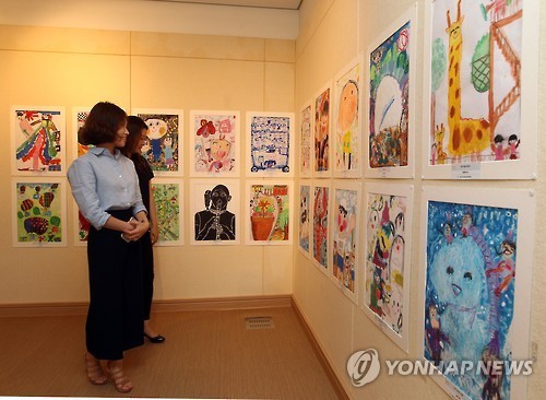 부산서 한중일 어린이가 참여한 우호 그림전 열려