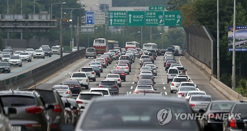 추석 전 마지막 주말 고속道 상행 오후 5∼6시 정체절정