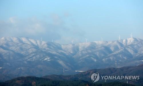 백두대간 설경 장관