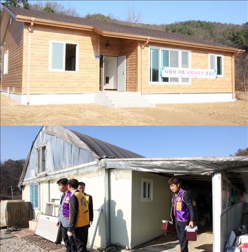 11남매 청원 다둥이네 새 보금자리…비닐하우스 신세 면해