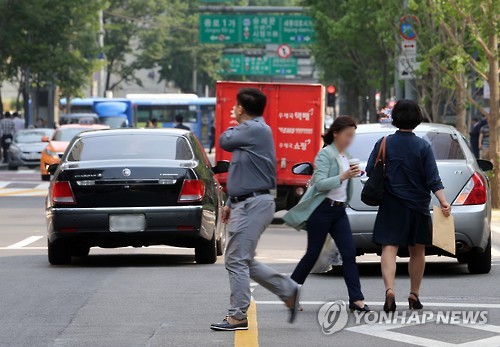 매년평균 391명 무단횡단 중 사망