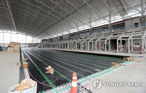 공사 한창인 평창동계올림픽 스피드스케이팅 경기장