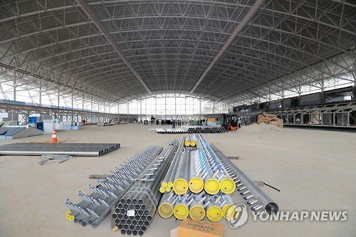 공사 한창인 평창동계올림픽 스피드스케이팅 경기장
